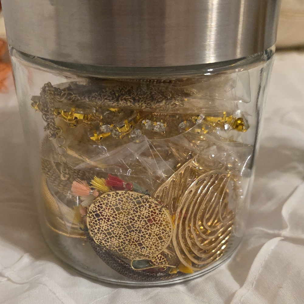 Jewelry In a Jar, Yellow Gold Fashion Jewelry.